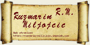 Ruzmarin Miljojčić vizit kartica